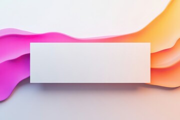 Wall Mural - ethereal abstract: a minimalist visual with layered waves of color elegantly framing a central recta