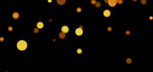Poster - Abstract background with blurry golden lights. Perfect for festive designs.