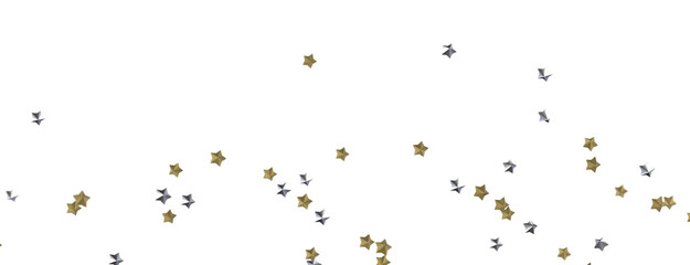Poster - Celestial Christmas Symphony: Enthralling 3D Illustration of Falling Holiday Starbursts