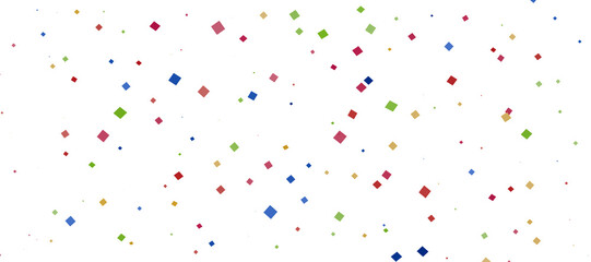 Poster -  Colorful confetti on white background