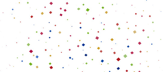 Poster -  Colorful confetti on white background