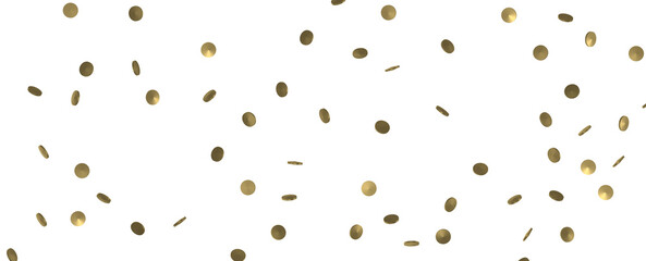 Poster - Sprinkle of Success: Spectacular 3D Illustration Showcasing Cascading Gold Confetti