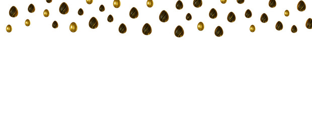 Fototapete - easter egg with gold pattern decoration