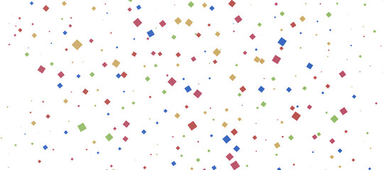 Poster -  Multicolored confetti on white