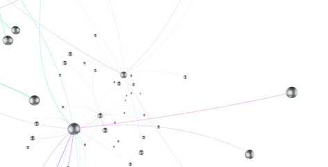 Poster - Abstract digital background of points and lines. Glowing plexus. Big data. Network or connection.