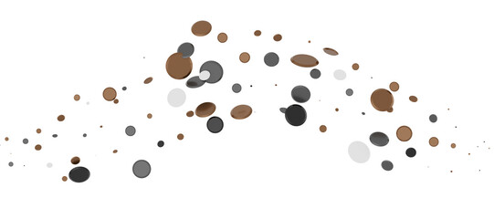 Poster - gold  Burst: Astonishing 3D Illustration of Bursting gold Confetti