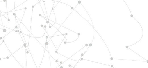 Fototapete - Modern abstract background. Network nodes and connections. Technology concept.