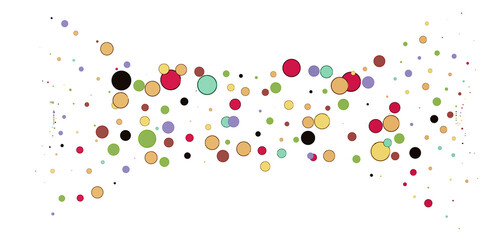 Fototapete -  Colorful confetti on white background