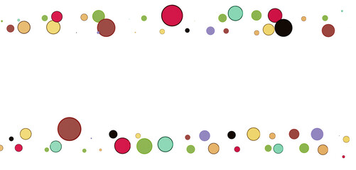Poster - Multicolor confetti abstract background with a lot of falling pieces, isolated on a white background.