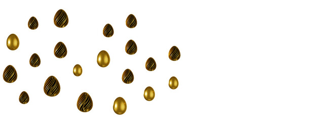 Fototapete - Spring Easter web sale banner with gold luxury