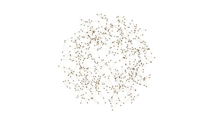 Fototapete - Connecting lines and dots.Big data visualization