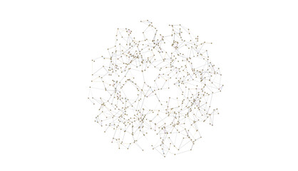 Poster - Connecting lines and dots.Big data visualization