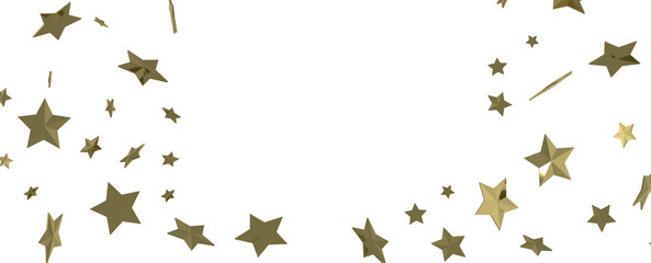 Aufkleber - Celestial Downpour: Experience the Marvel of a 3D Gold Stars Rain