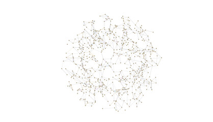 Poster - Connecting lines and dots.Big data visualization