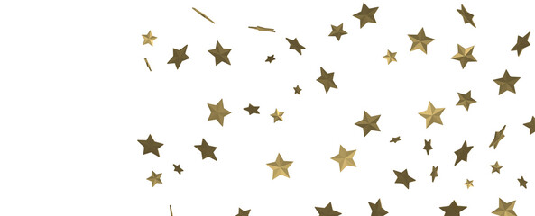 Poster - Starlit Christmas Shower: Mesmeric 3D Illustration Depicting Descending Holiday Star Particles