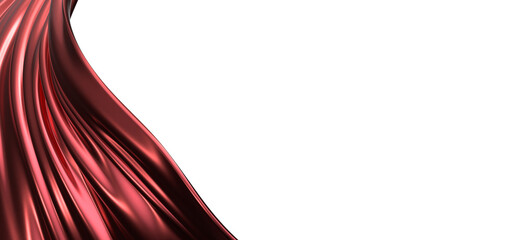 Aufkleber - Flowing red cloth background, 3d rendering. - PNG
