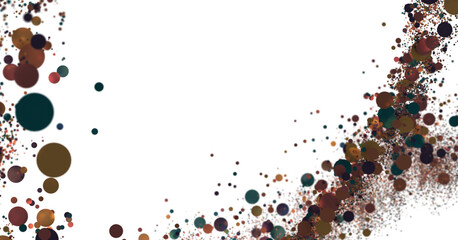 Aufkleber - Sunburst and colorful confetti background frame illustration