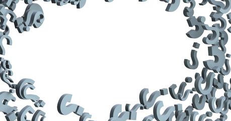 Fototapete - question icons, original 3d rendering;