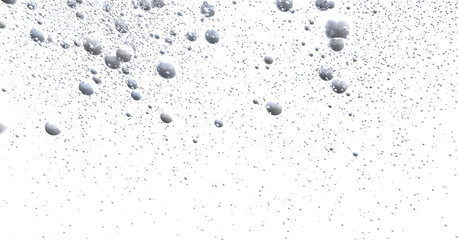 Aufkleber - Abstract background of silver bubbles floating on white. Perfect for design projects.