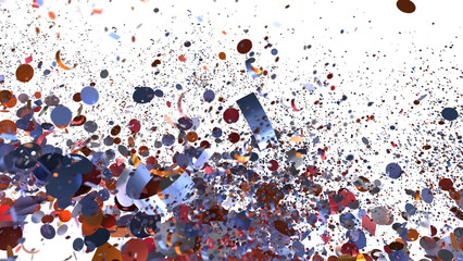 Poster - Abstract festive background with vibrant confetti explosion. Perfect for celebrations, parties, and joyful events.