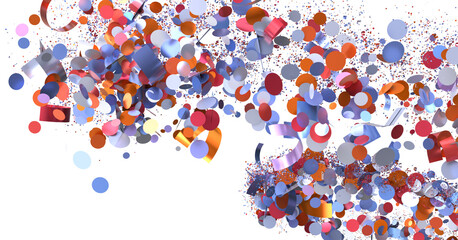 Poster - Vibrant festive confetti explosion. Perfect for celebrations, parties, and joyful events. Download now!