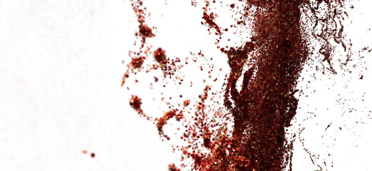 Poster - Abstract image of red glitter explosion, perfect for backgrounds, textures, and festive designs.