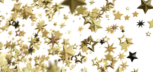 Aufkleber - Beautiful image of gold stars on white background. Perfect for celebrations, holidays, and more!