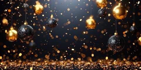 Wall Mural - Black Friday. Black fifty percentages with gold decor on a white background. 3d render illustration. 