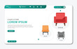 © Rafdee - Chair store website landing page. Graphical user interface for website page