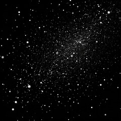 Wall Mural - Dark Night Sky with White Stars Background