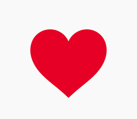 Wall Mural - Perfect red heart icon. Vector illustration. Element for design isolated on white background.