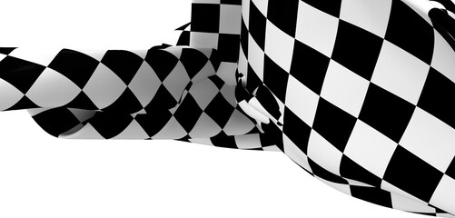 Aufkleber - High-resolution image of a flowing checkered flag, perfect for backgrounds and design projects.