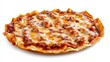 © Johan - Round, topped pizza with a  red sauce, melted cheese, and a golden crust