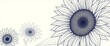 © Kathy - Detailreiche schwarz-weiße Line Art Zeichnung von drei Sonnenblumen mit Blättern – perfekt für Malbücher, Deko oder Textildesign.