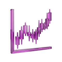Fototapete - Detailed upward trending chart visualizing financial data market trends and investment performance analysis for business and finance