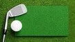© Seentyr Str - Golf Club and Ball on Green Mat