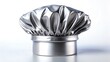 © nick - Elegant Silver Chef Hat on Crisp White Background - Stylish Culinary Accessory for Professional Cooking and Kitchen Fashion Photography