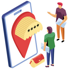 Wall Mural - modern design illustration of location ratings