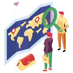 Wall Mural - premium design illustration of search map