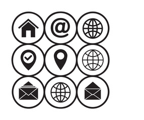 Collection of website icons – vector symbols for desktop and mobile interfaces