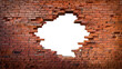 © Susan Halewood - brick wall with bricks removed to create a hole. The hole is transparent