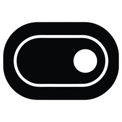 Mobile app developer element isolated dark mode toggle icon on white background