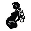 © Vector Vision - Pregnant Woman Silhouette isolated on white background