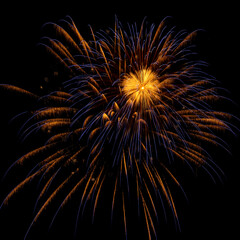 closeup of fireworks exploding