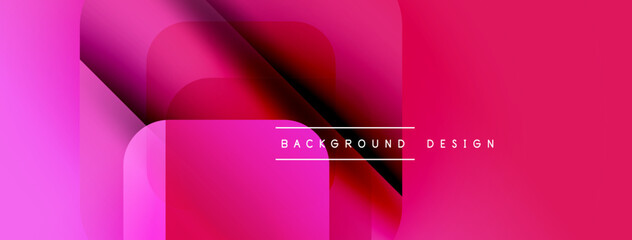 Poster - Abstract pink design. Overlapping shapes create dynamic visual effect. Modern, vibrant, suitable for backgrounds, presentations.