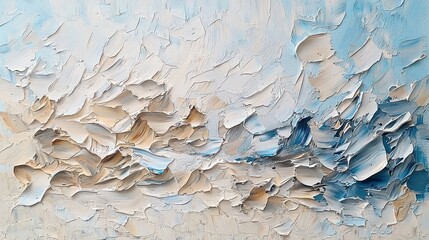 Wall Mural - abstract texture landscape in soft blue and cream tones