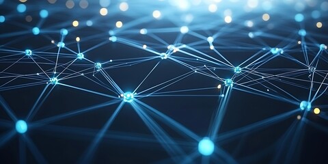 Abstract Blue Network Connections Background