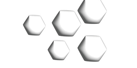 Wall Mural - abstract white soft hexagon concept design abstract technology background vector. white 3d futuristi