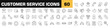 © Precious - Customer service icons. Client support vector set. Customer line icon set. Chat support online sign.