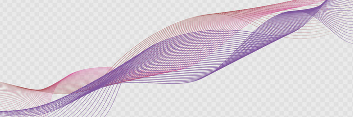 Wall Mural - abstract background with glowing wave. purple and red gradient flowing wave lines. modern wave lines